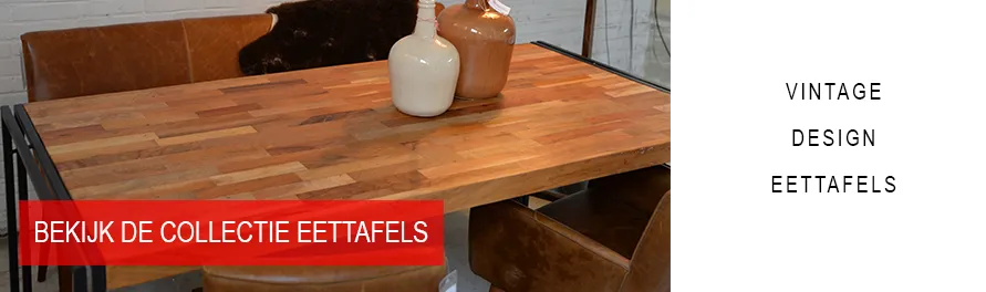 Vintage design eettafels Vintage design eettafels