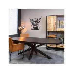 Eetkamertafel Denver Black Ovaal 300