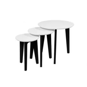 Bijzettafel Abin set zwart