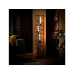 Vloerlamp 3L spiraal 28 cilinder / Charcoal