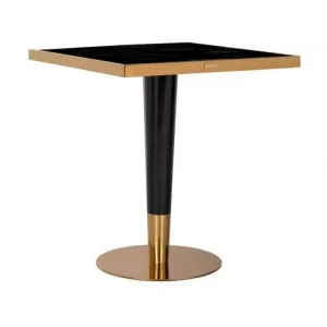 Eettafel Can Roca square black 70x70 (Gold)