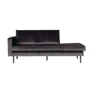 Rodeo Daybed Left Velvet Antraciet