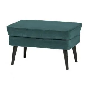 Rocco Hocker Fluweel Teal
