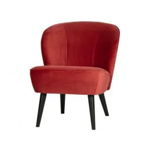 Sara Fauteuil Fluweel Raspberry