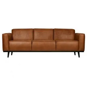 Statement 3-zits Bank 230 Cm Lederlook Cognac