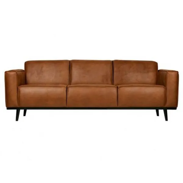 Statement 3-zits Bank 230 Cm Lederlook Cognac