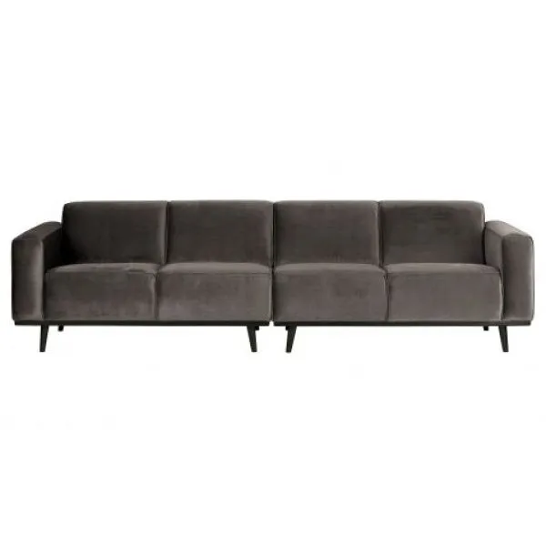 Statement 4-zits Bank 280 Cm Fluweel Taupe