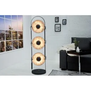 Vloerlamp Studio 3 Lights Zwart / Zilver