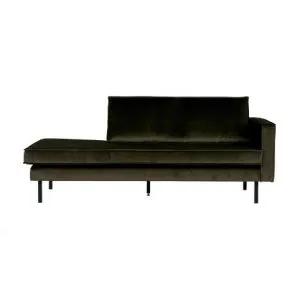 Rodeo Daybed Right Velvet Dark Green Hunter