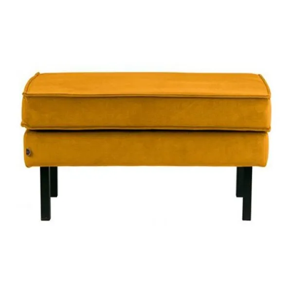 Rodeo Hocker Op Poten Velvet Oker