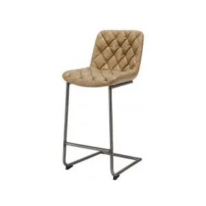 Barkruk Wax Grid Sledepoot Bruin