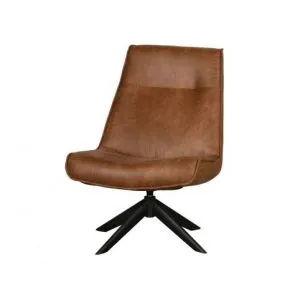 Skyler Draaifauteuil Kunstleer Cognac