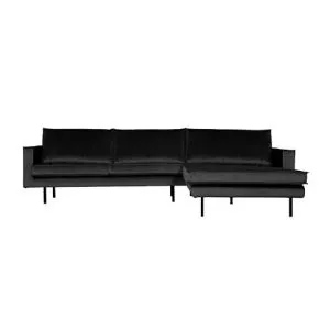Be Pure Sofa Rodeo Chaise Longue Rechts Velvet Antraciet