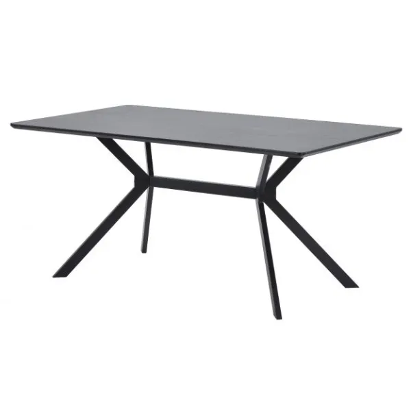 Bruno Eettafel Rechthoek Mdf Zwart 160x90cm