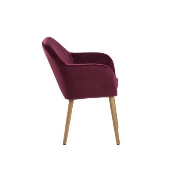Armstoel Amalia Velours Bordeaux