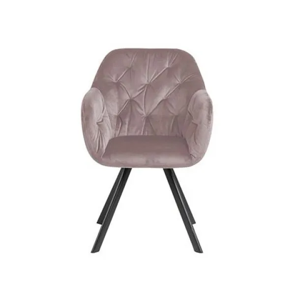 Armstoel Lola Roze Velvet Draaibaar