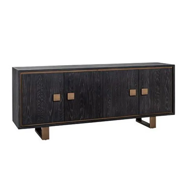 Dressoir Hunter 4-deuren (Black rustic)