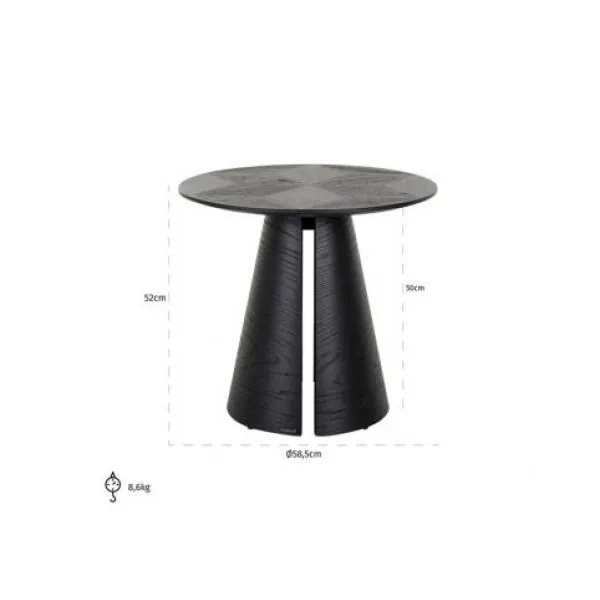 Bijzettafel Blax 58,5Ø (Black)