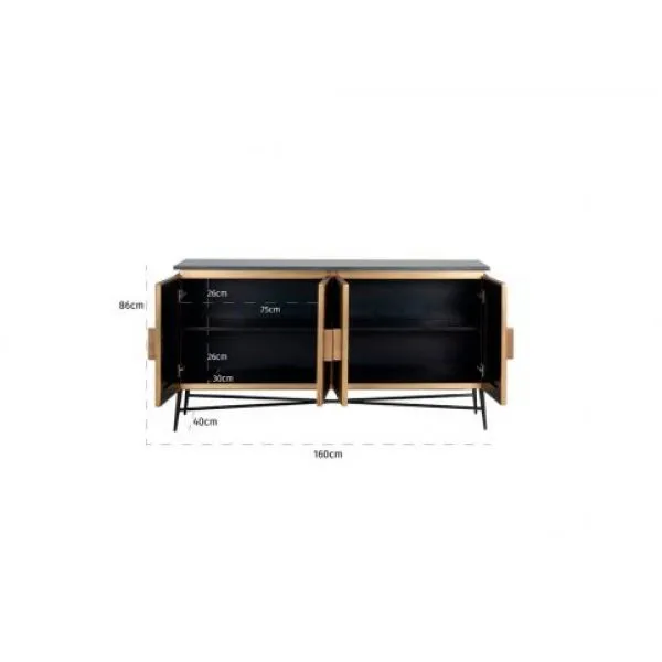 Dressoir Ironville 4-deuren (Gold)
