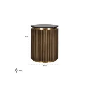 Bijzettafel Ironville 50Ø (Gold)