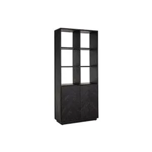 Boekenkast Blackbone Brass 2-deuren (Black rustic)