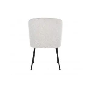 Stoel Fallon White Bouclé / black (Copenhagen 900 Bouclé White)