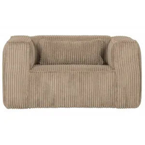 Bean Fauteuil Grove Ribstof Travertin