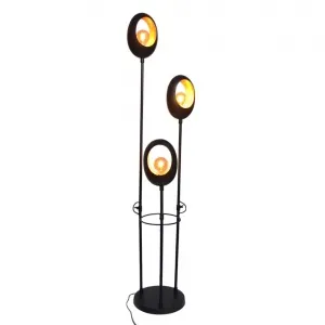 Vloerlamp Golden Egg Zwart / Goud
