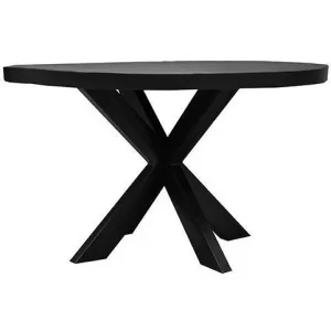 Eettafel Black Circle III 120 Zwart Mangohout