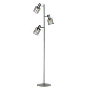 Vloerlamp Sledge Glass 3L Smoke Grey