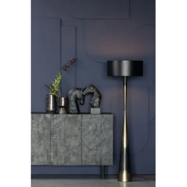 Blackout Too Staande Lamp Metaal Zwart/brass