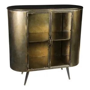 PTMD Vitrinekast Spacer Brass Laag