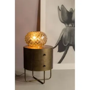 Glossy Rond Kastje Metaal Antique Brass