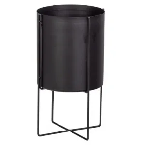 Arda Plantenpot Metaal Zwart 40cm