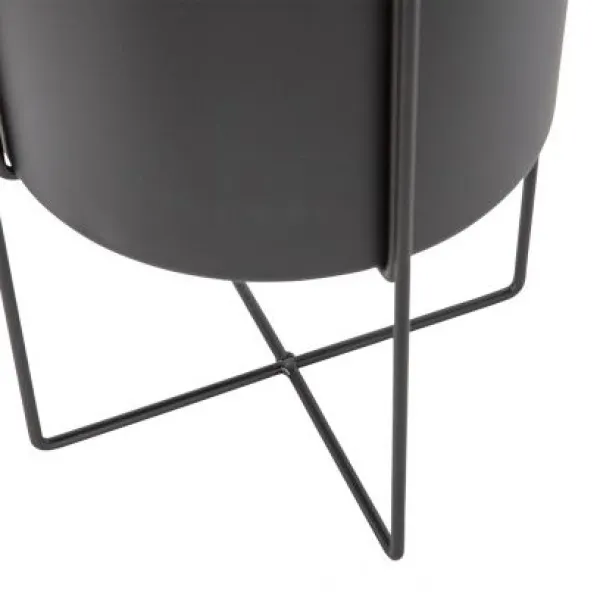 Arda Plantenpot Metaal Zwart 40cm