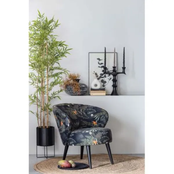 Arda Plantenpot Metaal Zwart 40cm