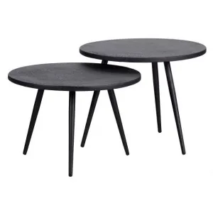 Set V 2 - Suze Bijzettafels Hout/metaal Zwart