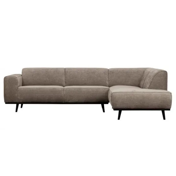 Statement Hoekbank Rechts Platte Brede Rib Clay