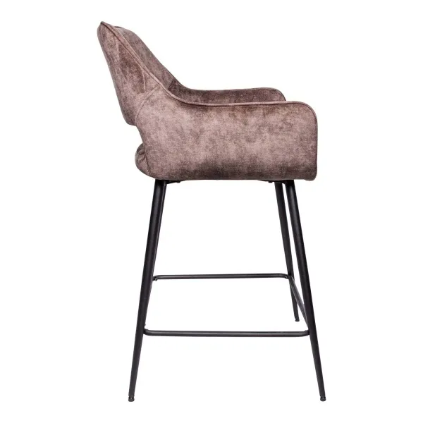 Barkruk Fal Velvet Bruin