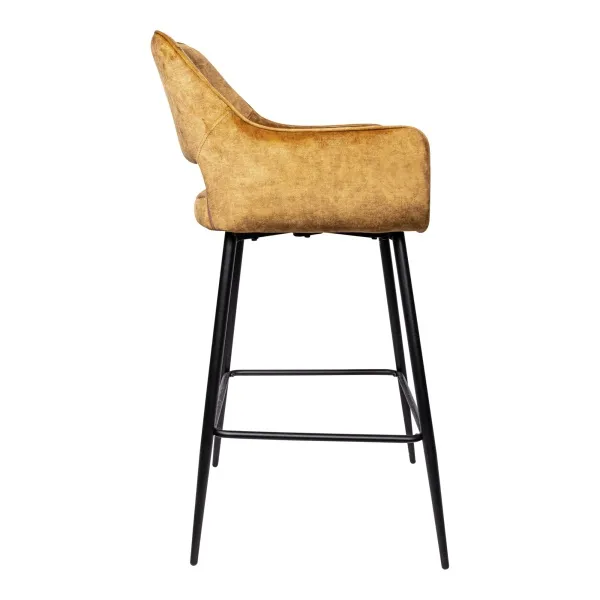 Barkruk Fallon Velvet Gold
