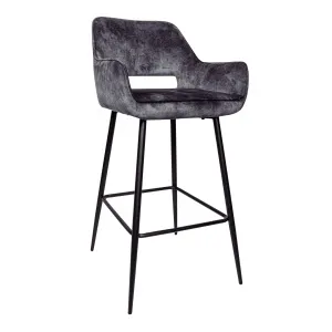 Barkruk Fallon Velvet Antraciet