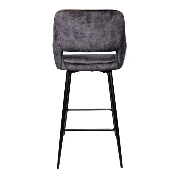 Barkruk Fallon Velvet Antraciet