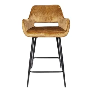 Barkruk Fal Velvet Gold