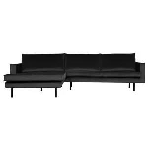 Rodeo Chaise Longue Links Velvet Antraciet