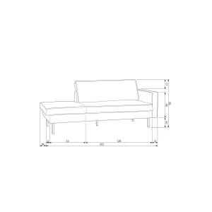 Rodeo Daybed Right Cognac