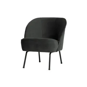 Vogue Fauteuil Fluweel Zwart