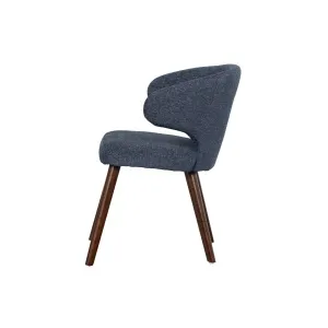 Cape Eetkamerstoel Gemeleerde Stof Blauw