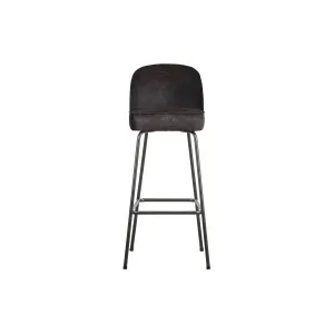 Vogue Barstoel 80cm Leer Zwart