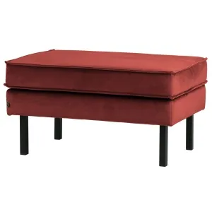 Rodeo Hocker Op Poten Velvet Chestnut