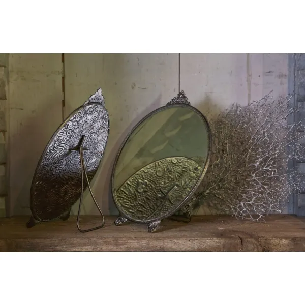 Posh Spiegel Round Metaal Antique Brass